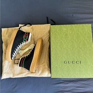 Black Gucci high top sneaker